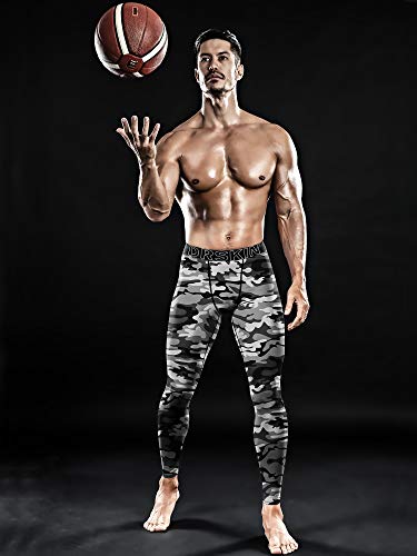 Image of DRSKIN Men's Compression Pants (5 /4 /3 Pack) Quick Dry Tights Leggings Sports Baselayer Running Gym Workout