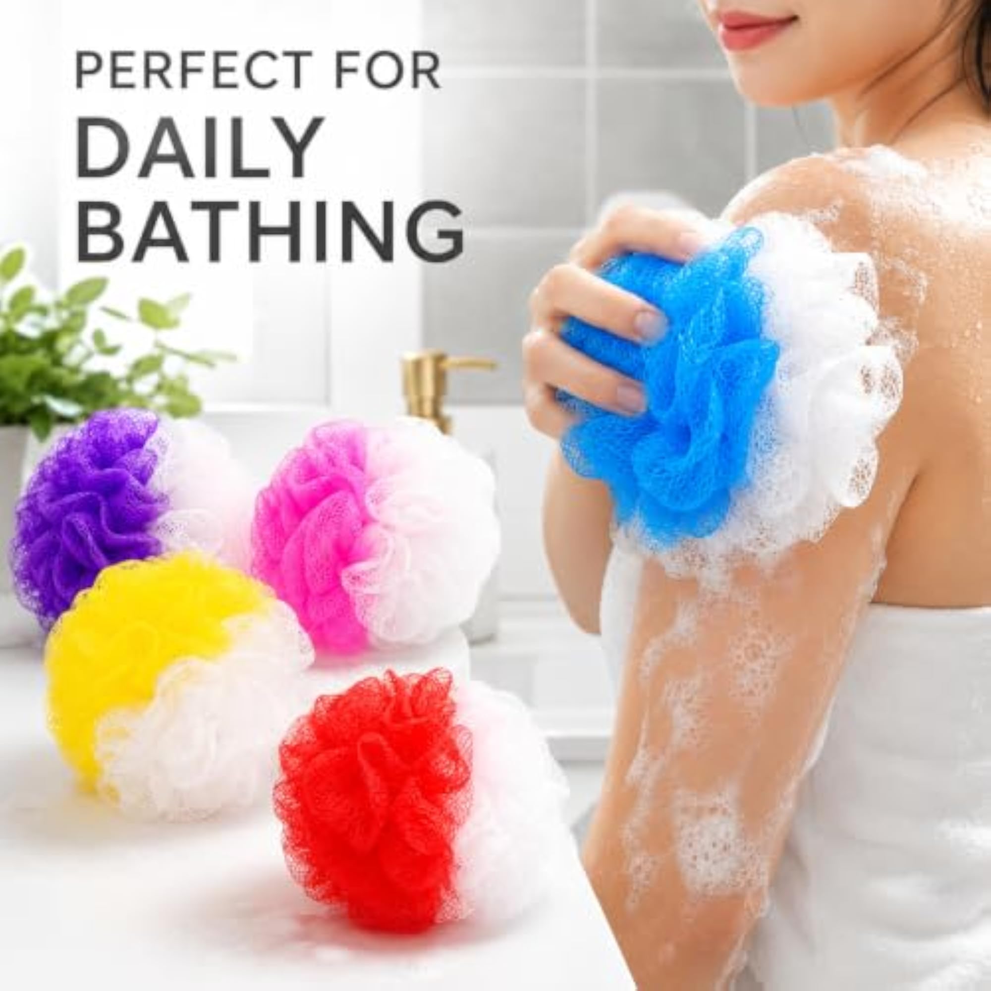 Large Nylon Extra Soft Body Wash Loofah Scrub, 1 Piece