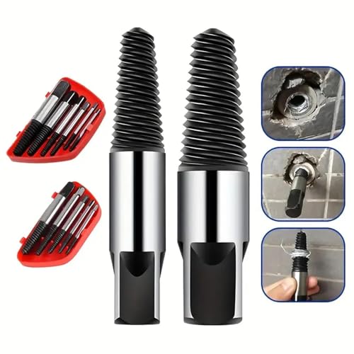 Extractor de tornillos rotos 5 piezas acero durable miniatura 4