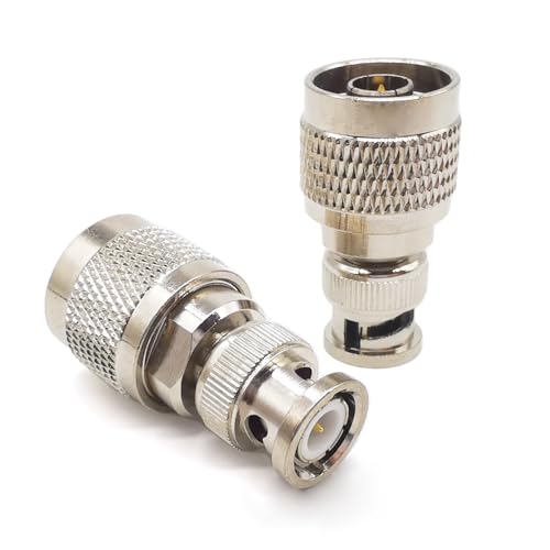 2 piezas Adaptador Coaxial N Macho a BNC Macho miniatura 1