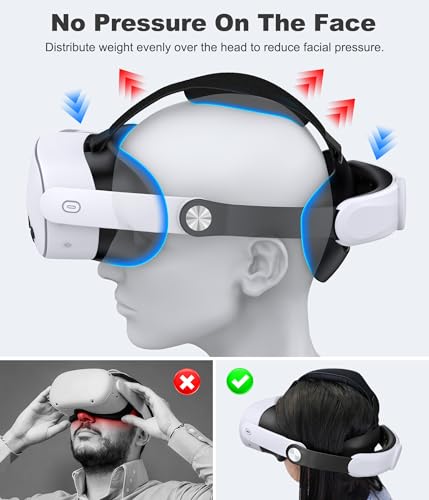 Image of KawayeReal Head Strap for Quest 3S /Quest 3 /Quest 2 - Adjustable VR Strap with Soft Cushion Pad, Lightweight & Comfortable VR Accessories, Enhanced Support for Long Sessions, Elite Strap Replacement