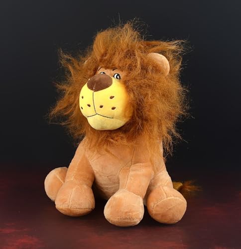 Image of Tickles Sitting Jungle Lion Alex Soft Stuffed Plush Animal Toy for Kids Room (Size: 30 cm Color: Brown)