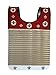 Handmade Small Red and White Zydeco Washboard Rubboard Scrubboard