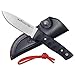 Muela Cuchillo Kodiak KODIAK-10SV.M hoja de acero Sandvick 14C28N de 10 cm y empuñadura de micarta negra para Caza, Pesca, Supervivencia y Bushcraft Realizado en Ciudad Real + Portabotellas de regalo