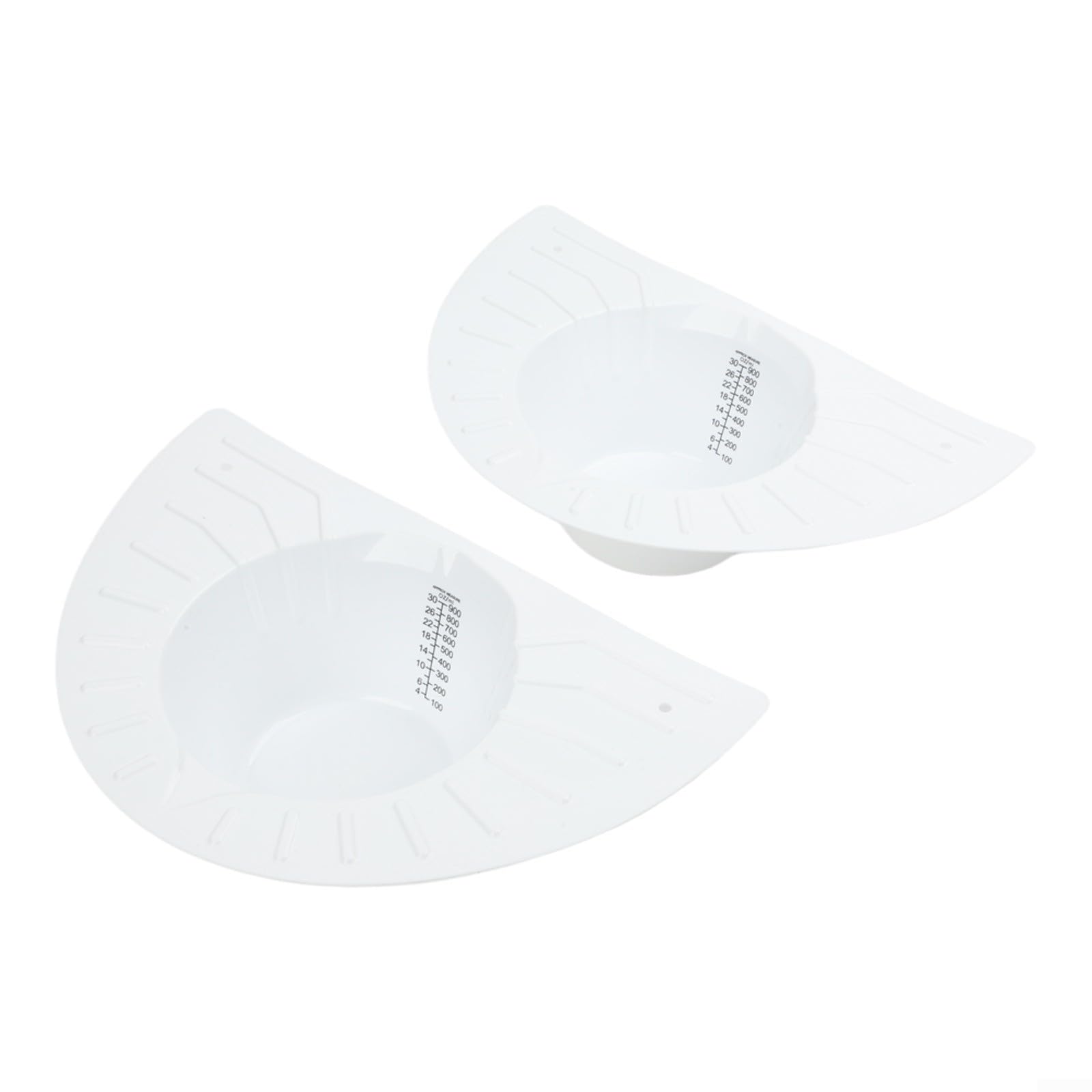 Bac de collecte d'urine de 900 ml - Antidérapant - Large ailes latérales pour siège de toilette - Blanc