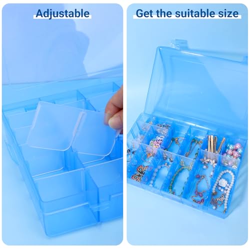 Image of Nail Organizer Storage Box 36 Grids, 2 Pack Rhinestone Container, Acrylic Press Fake Nail Tip Craft Art Accessories Plastic Empty Case, Display Holder for Jewelry Diamond Charms Gem Bead Polish