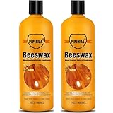 PIPIHUA Bienenwachs Möbelpolitur Holz, Natürliche Holzwachs Farblos für Möbelpflege & Holzschutz, Möbelwachs & Holzlasur, Premium Holzpolitur, Holzpflege für Holzmöbel Holztisch 480ml, 2 Stück