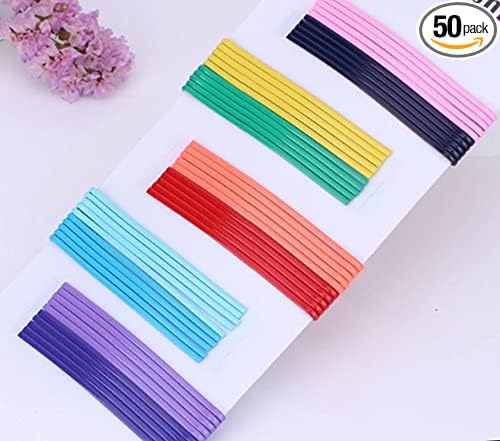 ANNA CREATIONS Candy Color Wave Baking Lacquer One Character Clip Color Girl’s Broken Hair Hairpins Hairpin Hair Accessories Women’s Hair Clip…