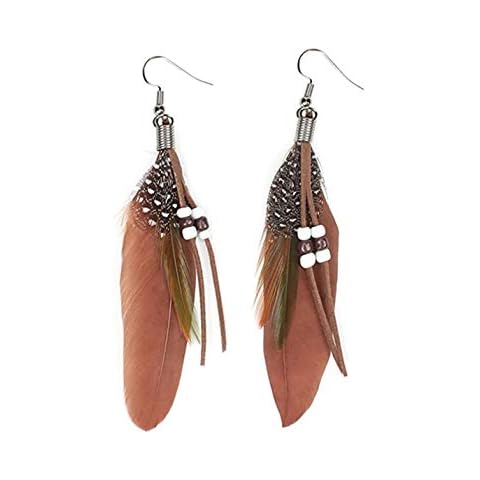 Natur Feder Ohrring Süße Handgemachte Gänsefeder Super Licht Boho baumeln Ohrringe Cover