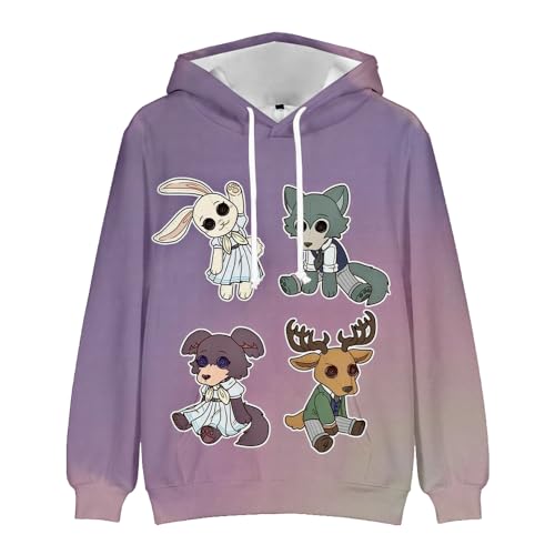Zhongkaihua Beastars - Sudadera con capucha para niños y adultos, disfraz de Haru/Louis, sudadera con capucha con cordón, Tipo 5., XS