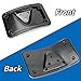 3148 Curved Laydown License Plate Mount with Frame Compatible with Harley Davidson 3 Hole Mount (Black)
