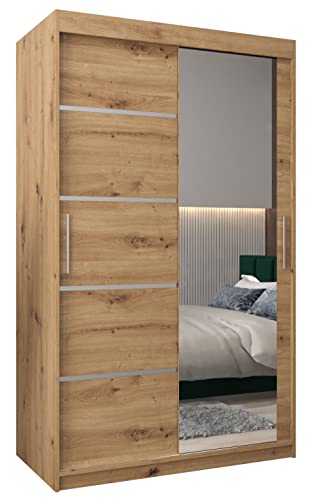 ABIKSMEBLE Armoire Porte coulissante Miroir Verona 2 - Dressing Chambre Adulte - Penderie Vetement...