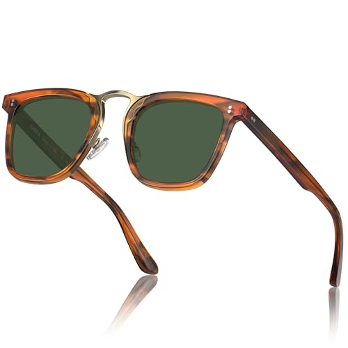 CARFIA Acetate Sunglasses for Men Polarized UV400 Protection CA5107