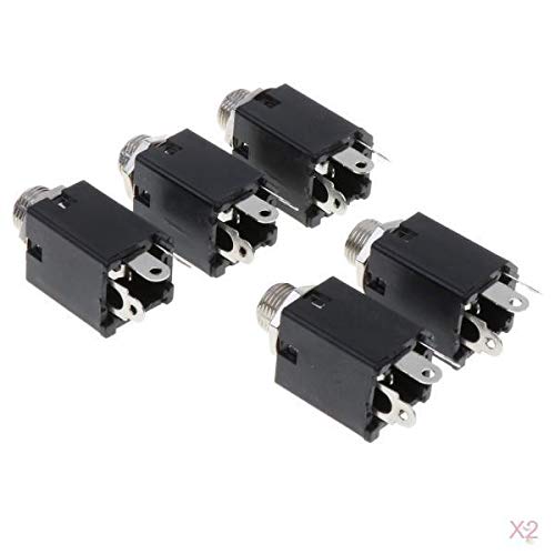 atorse 10pcs 6.5mm mini female headphone jack plug mono audio panel mount