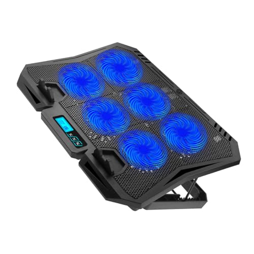 Base con ventilador para laptop 15.6'' ajustable LED azul miniatura 1