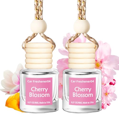 Image of Hanging Car Air Freshener, Long Lasting Scent, Cute Air Fresheners for Women, 2 Pack Non-Toxic Essential Oil Diffuser, Made in USA