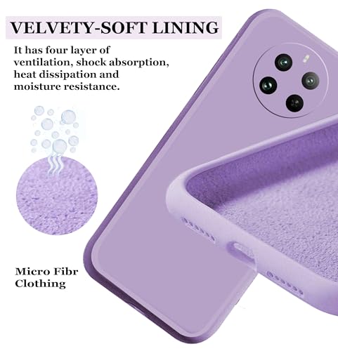 Image of A rtistque Liquid Silicone Back Cover Case for Realme 12 Pro 5G Shockproof TPU Soft Flexible with Camera Protection - Purple