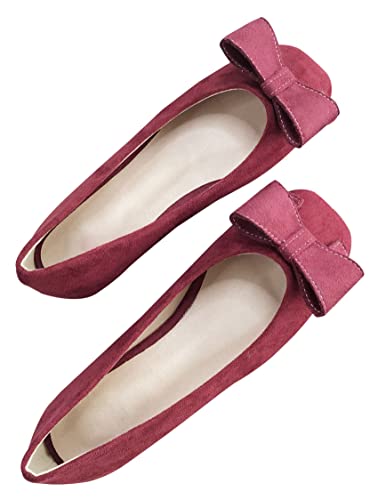 WENJIAZHIZHI Women's Flats Shoes for Women Dressy Comfortable Memory Foam Square Toe Slip-On Casual Ballet Flats Dress Shoes