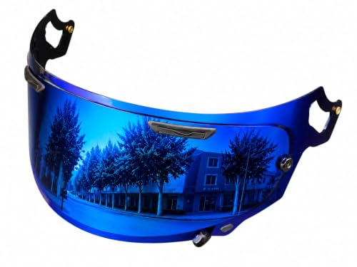 Image of PSLER Shatterproof Helmet Visor for Regent X Corsair-X Quantum-X,Deep Blue | Impact-Resistant ,UV400 Protection, Motorcycle Tinted Face Shield Replacement for Regent X Corsair-X Quantum-X Signet-X