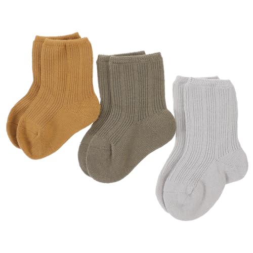 VANZACK Baby Winter Socks 3 Pairs Set for Newborns and Toddlers Warm and Comfortable Mid-Calf Socks for Cold Weather Made of Soft Material