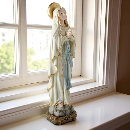 Figura de Nuestra Señora de Lourdes de 15 pulgadas miniatura 4