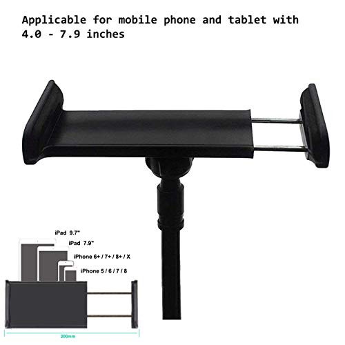 Magipea Tablet Stand Holder, Mount Holder Clip With Grip Flexible Long Arm Gooseneck Compatible With Ipad Iphone/Nintendo Switch/Samsung Galaxy Tabs/Amazon Kindle Fire Hd - Black #TOP2