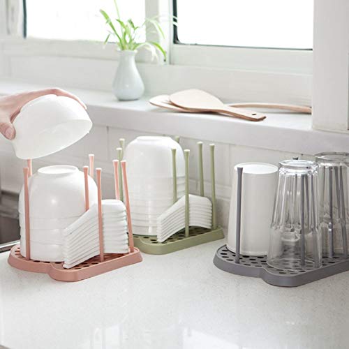 Organisateur d'évier de Cuisine, Support de Rangement pour Tasses, sécheuse, Vaisselle, Bols, Plats et Assiettes, égouttoir à cuillère, étagère de séchage (Gris)