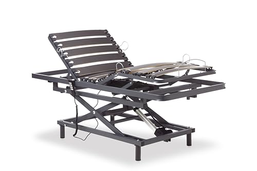Geriafy - Cama articulada geriátrica con Carro Elevador y Patas (90x190)