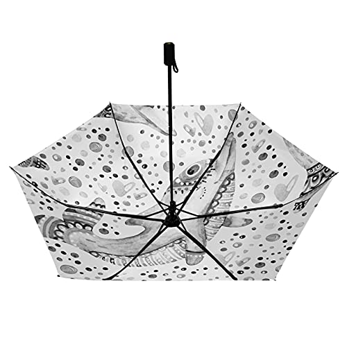 Parapluie léger protection UV pliable dauphins tribaux
