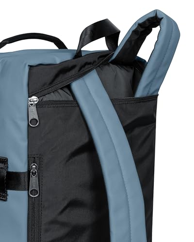 Image of EASTPAK Travelpack - 42L Cabin-Size Duffel Backpack with Dual Compartments, 17 inch Laptop Sleeve, Vegan Design & Adjustable Straps, Tarp Dust Blue