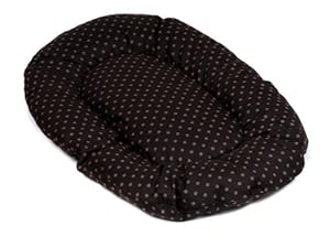 Adena Ovales Hundekissen Tupfen Braun 95x55 cm