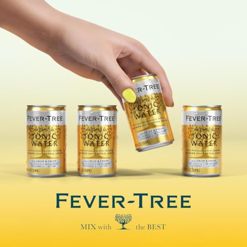 Image of Fever-Tree Tonic Water - Premium Mixer for Cocktails and Mocktails, 5.1 fl oz Cans, Pack of 8 - Naturally Sourced, Non-GMO