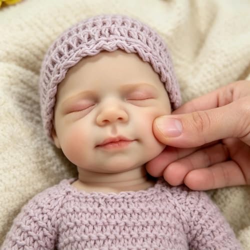 Zero Pam Full Silicone Reborn Baby Dolls Girl, 12 Inch 30CM Squishy Reborn Baby Dolls Silicone Full Body, Realistic Newborn Babies, Lifelike Anatomically Correct Newborn Girl Doll for Kids 3+