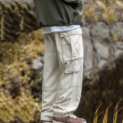 Cargo Pants for Men Baggy Wide Leg Pants Manly Outdoor Hiking Trousers Multic-Pocket Fashion Teen Boys Clothing Loose4