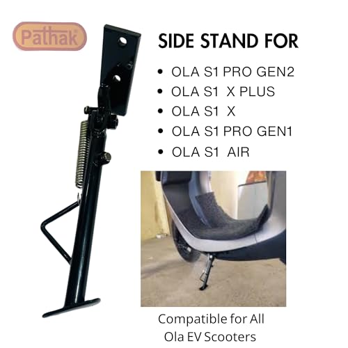 Image of PATHAK OLA Side Stand Gen 1 and Gen 2 (S1 Pro | S1 Air | S1 X | S1 X Plus) Side Stand Compatible for All OLA Electric Scooters, Ola Accessories for EV Scooter | Made of Heavy Duty Material