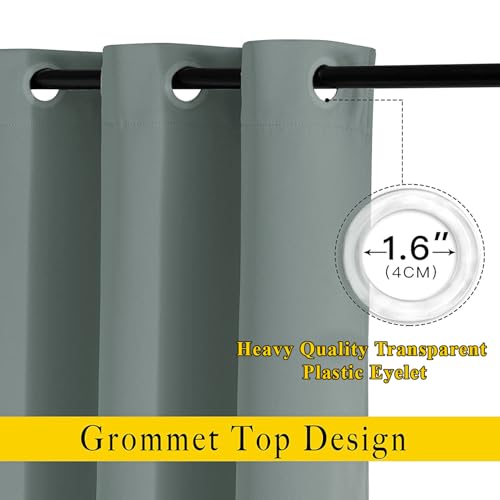 Image of Homestan 75% Blackout Window Curtains 5 Feet Long Set of 2, Room Darkening Parda with Grommet Design for Home Decor (5x4 Feet, Grey)