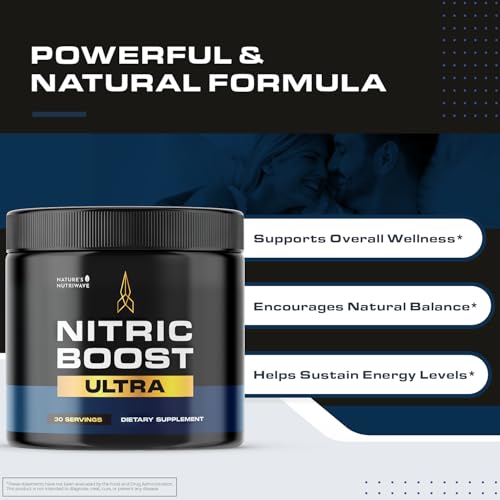 Image of Nitric Boost Ultra Powder - GMP-Certified - 30 Servings, 6 Month Supply | Botanical powder, non-habit forming | Non-GMO, GMP-Certified, Made in USA | Mixes into water, daily scoop