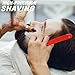 blume Straight Edge Cut Throat Razor for Men Shaving and Professional Barbers –Light Weight Razor - Moustache & Beard Shaving (Red)