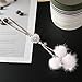 YIDEXIN Bling Car Accessories for Women and Men - White Heart and Pink Fuzzy Drops Bling Rinestones Diamond Car Rear View Mirror Charms, Lucky Hanging Accessories