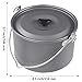 MyLifeUNIT Camping Pot Cookware, Portable Cooking Pot for Outdoor Camping Hiking, 5-Quart