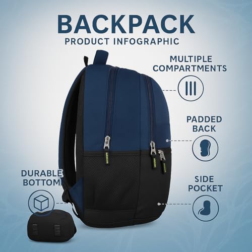 Image of Safari 36 Litre spacious /large laptop backpack,college bag, travel bag for men and women,