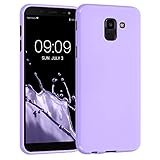 kwmobile Custodia Compatibile con Samsung Galaxy J6 Cover - Back Case per Smartphone in Silicone TPU - Protezione Gommata - lavanda