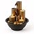 Alpine Corporation WCT202 Indoor Tabletop Tiered Water Fountain Featuring 3 Candles for Desktop and Table, 11", Brown