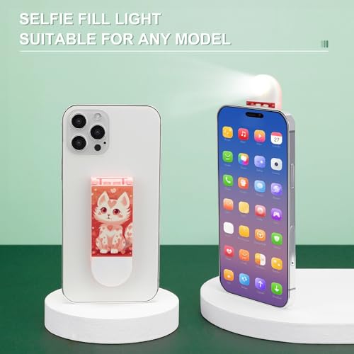 Support de téléphone portable lumière selfie chaton pêche rechargeable 3 modes