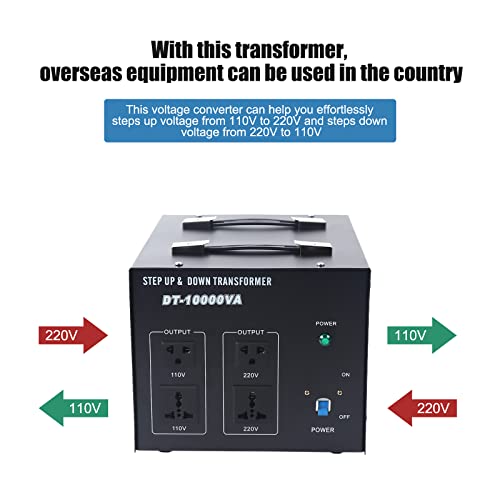 10000W Voltage Converter Transformer Step Up/Down 110V/220V Heavy Duty Voltage Converter USB Transformer Power Converter Circuit Breaker3