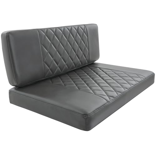 AZXZCS Camper Replacement Cushion RV Dinette Cushions 1 Set of 5-inch Thick PU Leather Dinette Cushion with Memory Foam Camping Trailer Bed (Dark Gray 42)