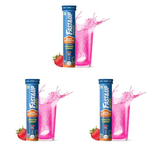 Image of Fast&Up Reload (5 Litres) Low Sugar energy drink for Instant Hydration - 20 Effervescent Tablets with all 5 Essential Electrolytes + Added Vitamins - Certified Electrolytes Drink - Berry flavour