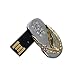 Crystal Diamond Slipper Jewelry USB Flash Drive with Necklace:8GB(Gold)