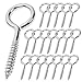ACCZIO 10PCS 2 inches Screw Eyes M3 304 Stainless Steel Eye Screws, Heavy Duty Screw, Eye Hooks Screw Eye Bolts Eye Hooks Screw, Indoor & Outdoor Uses (10, M3-2inch)
