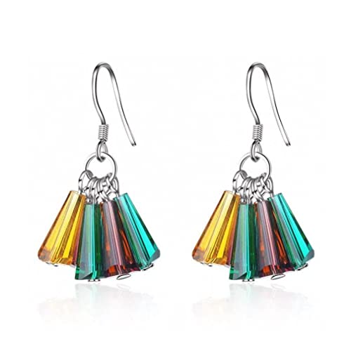 Boucles d'oreilles en verre femmes bijoux ornement glaçure colorée accessoires